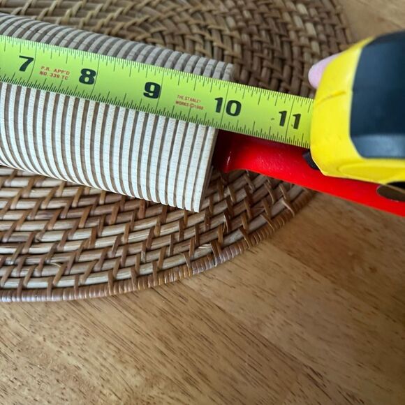 Lefse Wood Rolling Pin Grooved Corrugated Red Handle for Scandinavian Flatbread - Picture 7 of 12